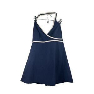 Mainstream Women's Sz  16 One Piece Swimsuit Swim-dress- ‎ Black White